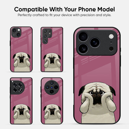 Funny Pug Face Glass Case