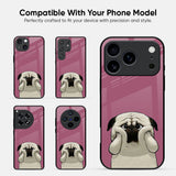 Funny Pug Face Glass Case
