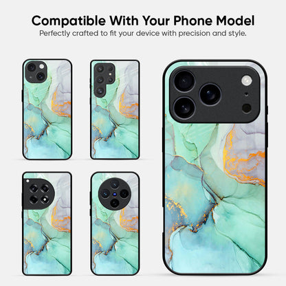 Green Marble Glass Case