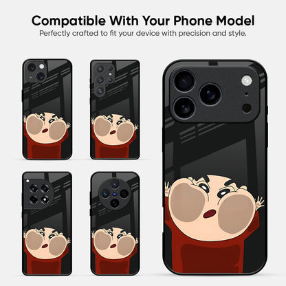 Cartoon In Mirror Glass Case