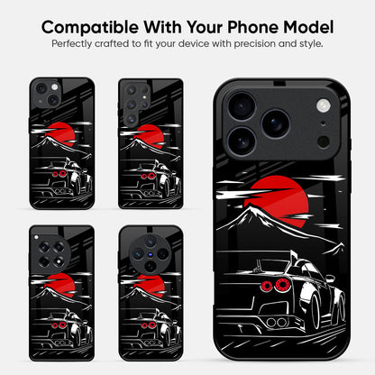 Dark Red Sky Glass Case