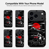 Dark Red Sky Glass Case