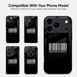 Black Barcode Glass Case