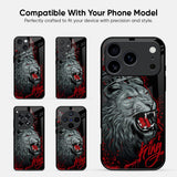 Red Lion King Glass Case