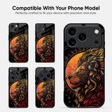 Sun Faced Lion Glass Case