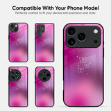 Pink & Purple Butterfly Glass Case