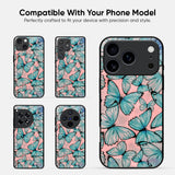 Serene Butterflies Glass Case