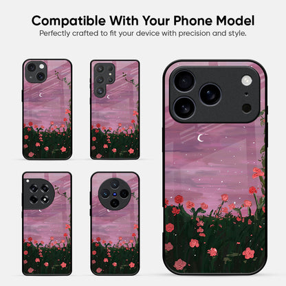 Pink Moonrise Glass Case