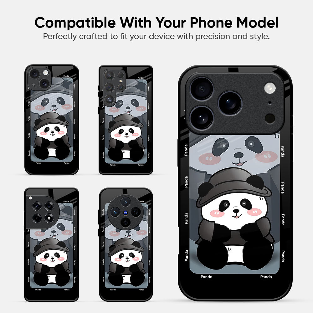 Cutie Panda Glass Case