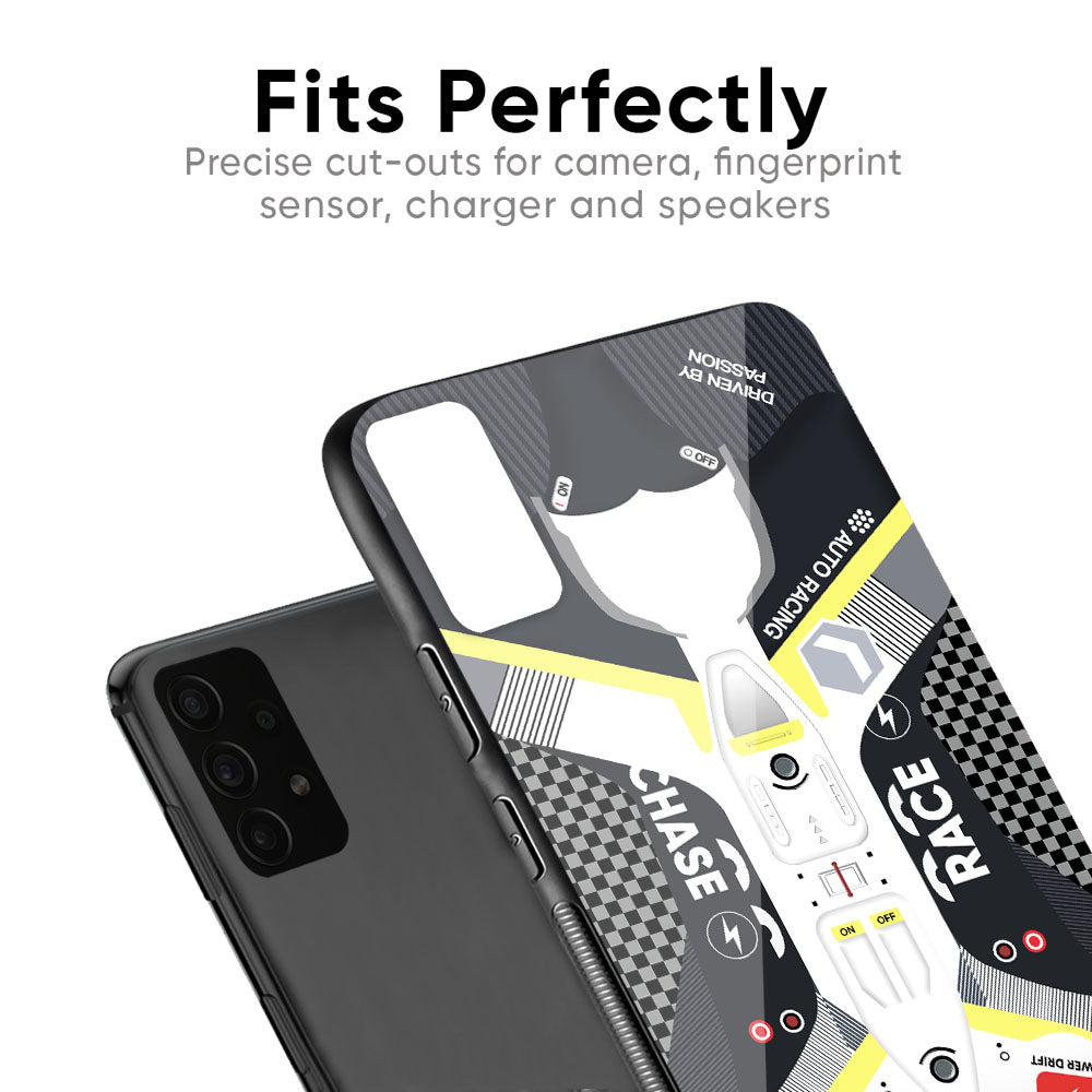 Car Enthusiast Glass Case for Samsung Galaxy F41
