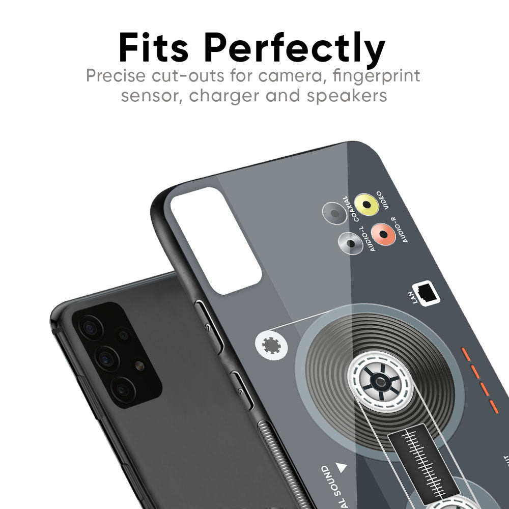 Retro Recorder Glass Case for Samsung Galaxy F41