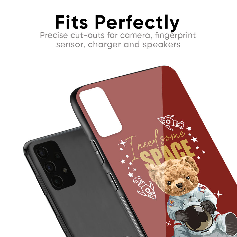 Astronaut Bear Glass Case for Samsung Galaxy F41