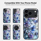 Majestic Flowers Glass Case