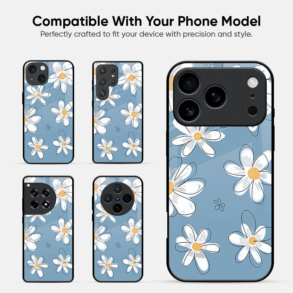 Blue Petal Glass Case