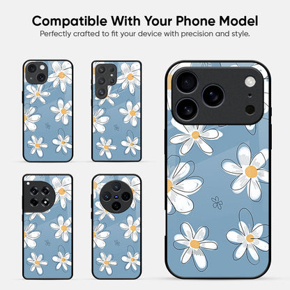 Blue Petal Glass Case