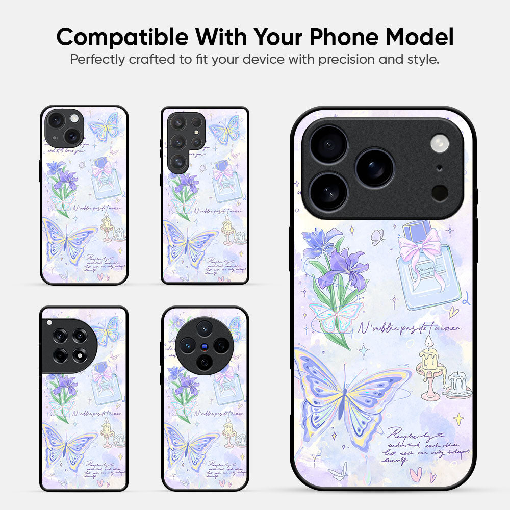 Petals and Wings Glass Case