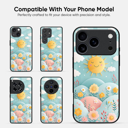 Sunshine and Floral Glass Case