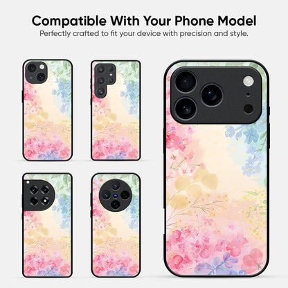Colorful Petal Glass Case