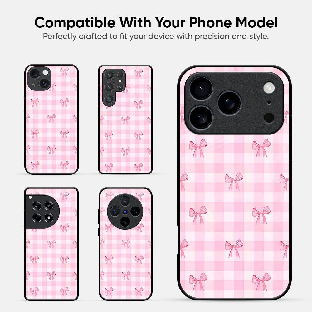 Bowtique Pattern Glass Case