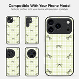 Plaid & Bows Glass Case