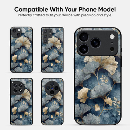 Floral Print Glass Case