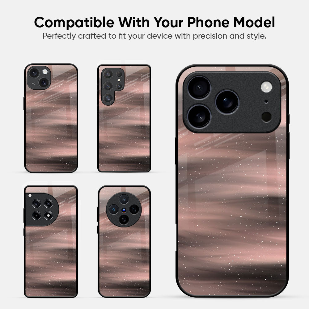 Rose Gold Shimmer Glass Case