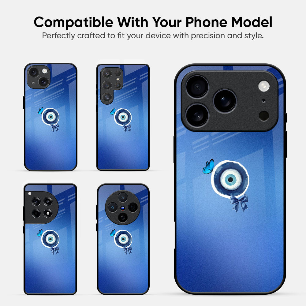 Butterfly Evil Eye Glass Case