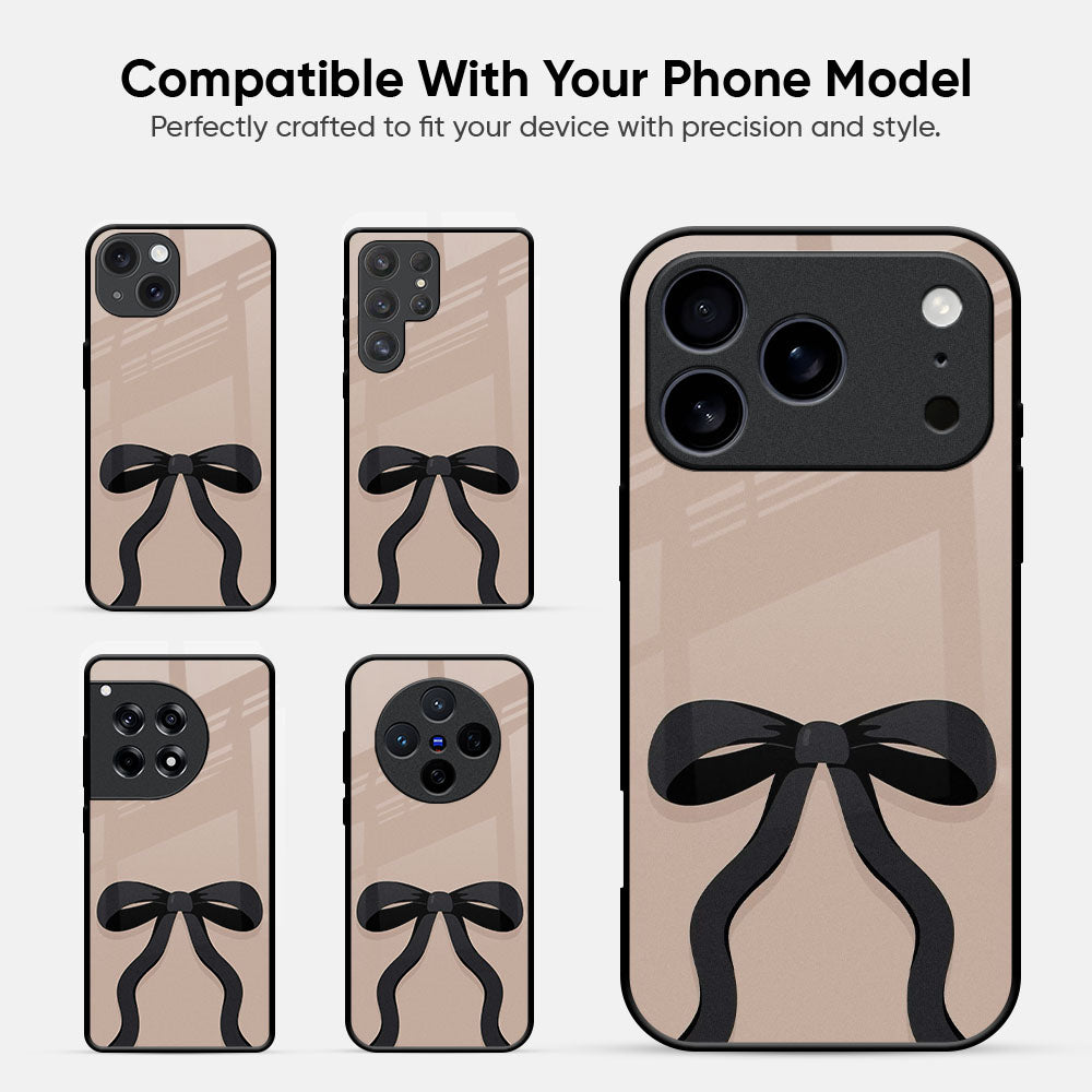 Black Bow Glass Case