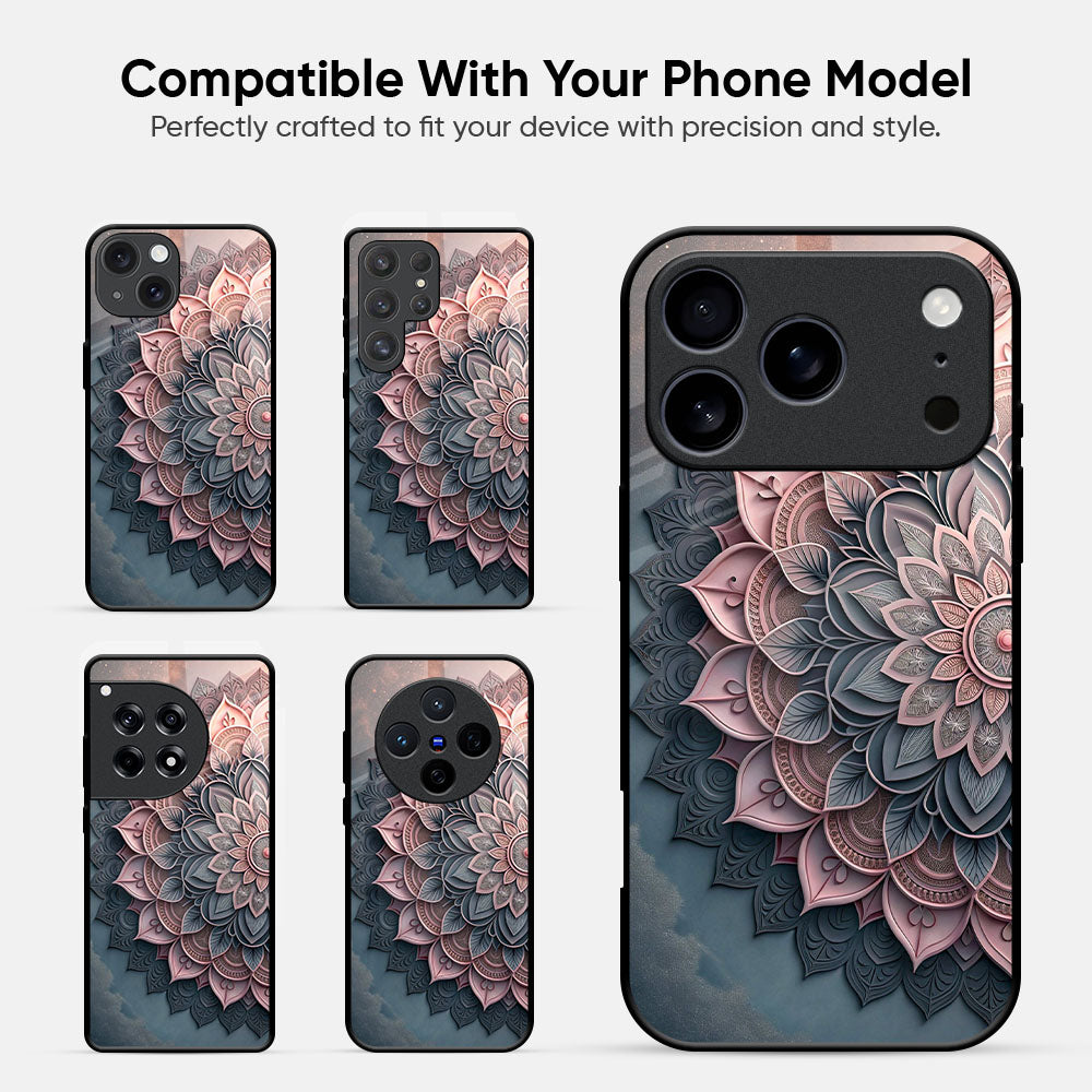 13D Layered Mandala Glass Case