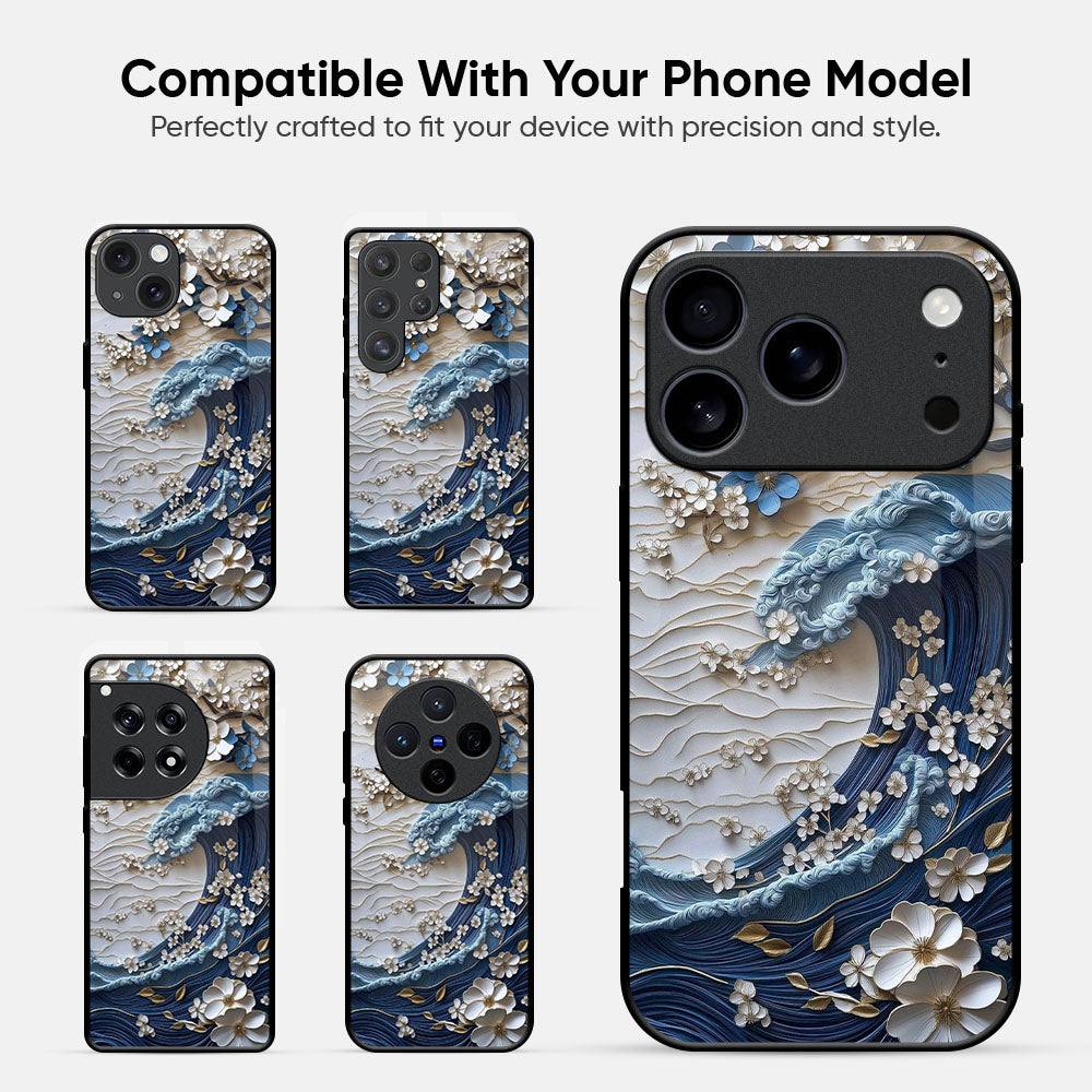 Blue Wave Glass Case