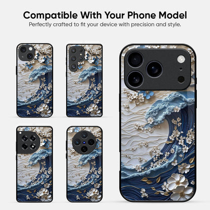 Blue Wave Glass Case
