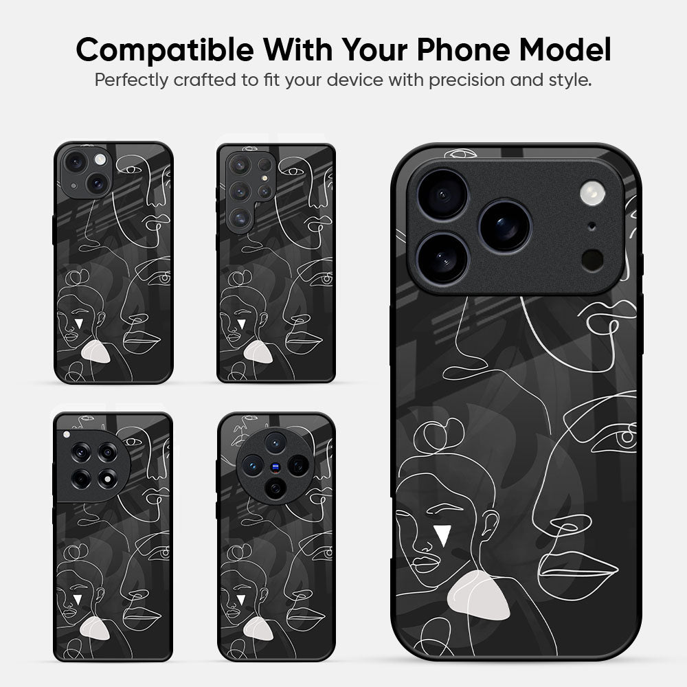 Face Art Glass Case