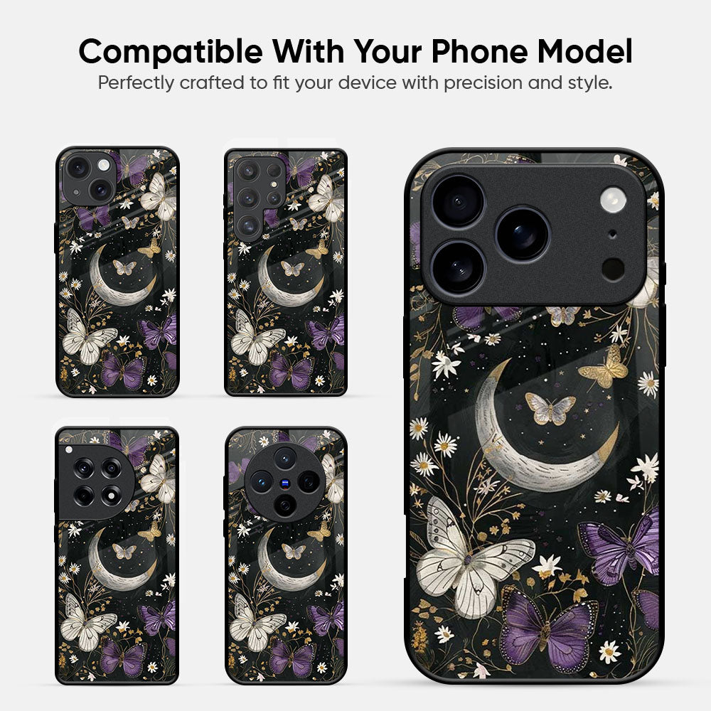 Moon & Butterfly Glass Case