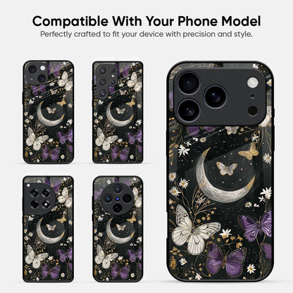 Moon & Butterfly Glass Case