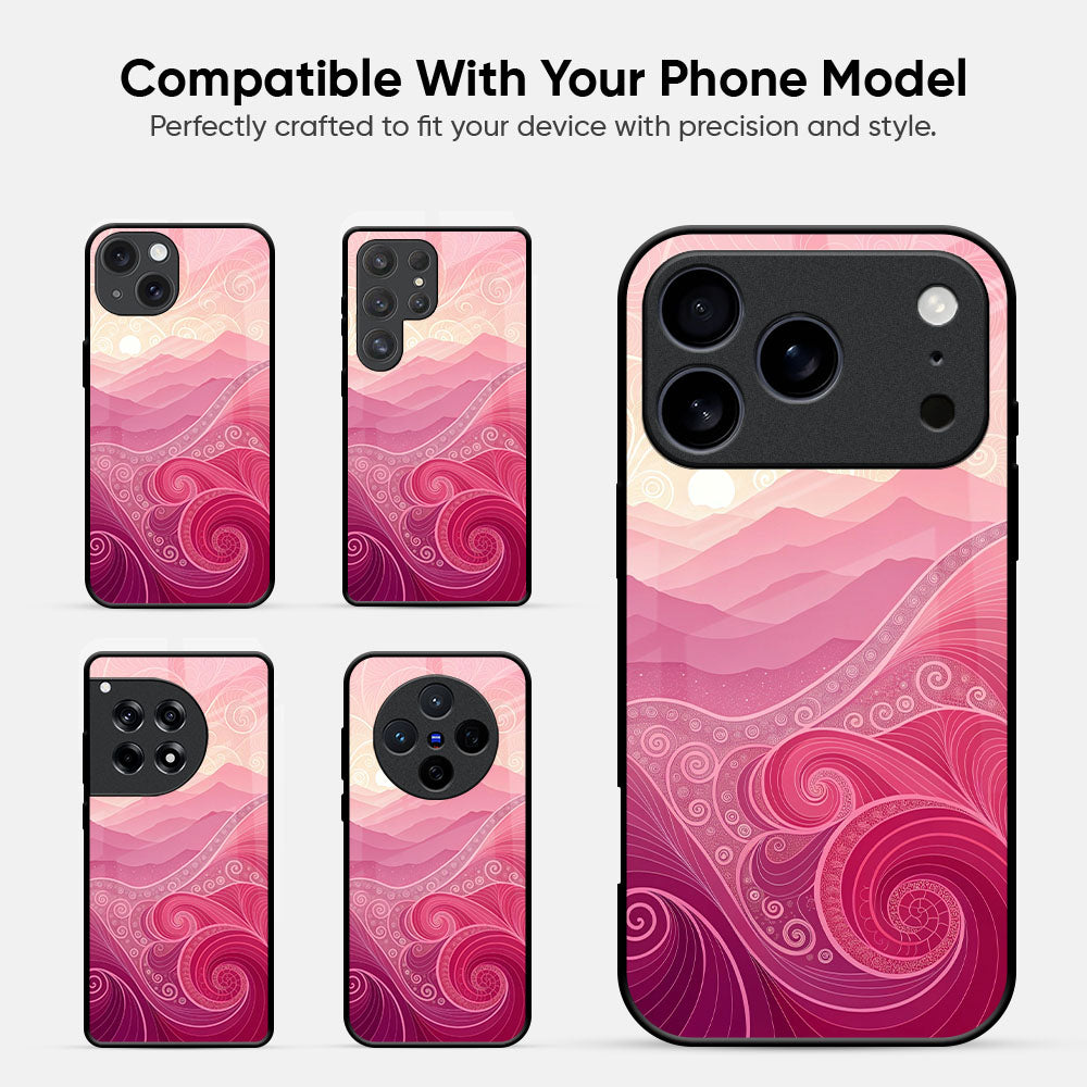 Pink Abstract Glass Case
