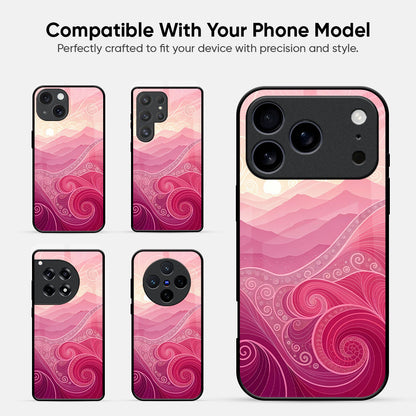 Pink Abstract Glass Case
