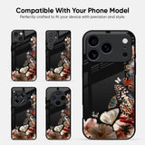 Butterfly & Floral Glass Case