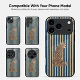 Blue Striped Glass Case