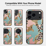Leopard Abstract Print Glass Case