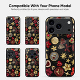 Golden Celestial Icons Glass Case