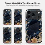 Golden Celestial Stars Glass Case