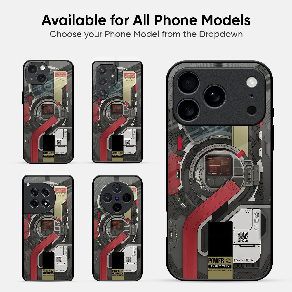 Cyber Core Glass Case - Glass Back Cover for Phone (View 2)