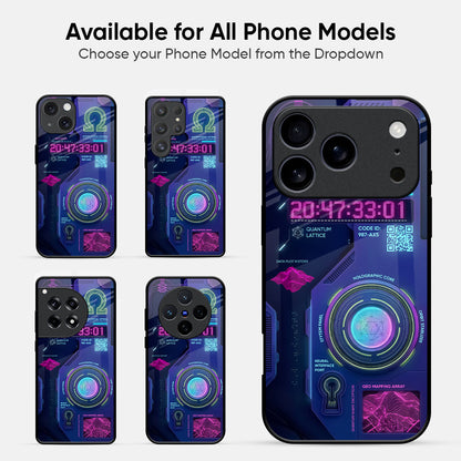 Neon Pulse Glass Case - Glass Back Cover for Phone (View 2)