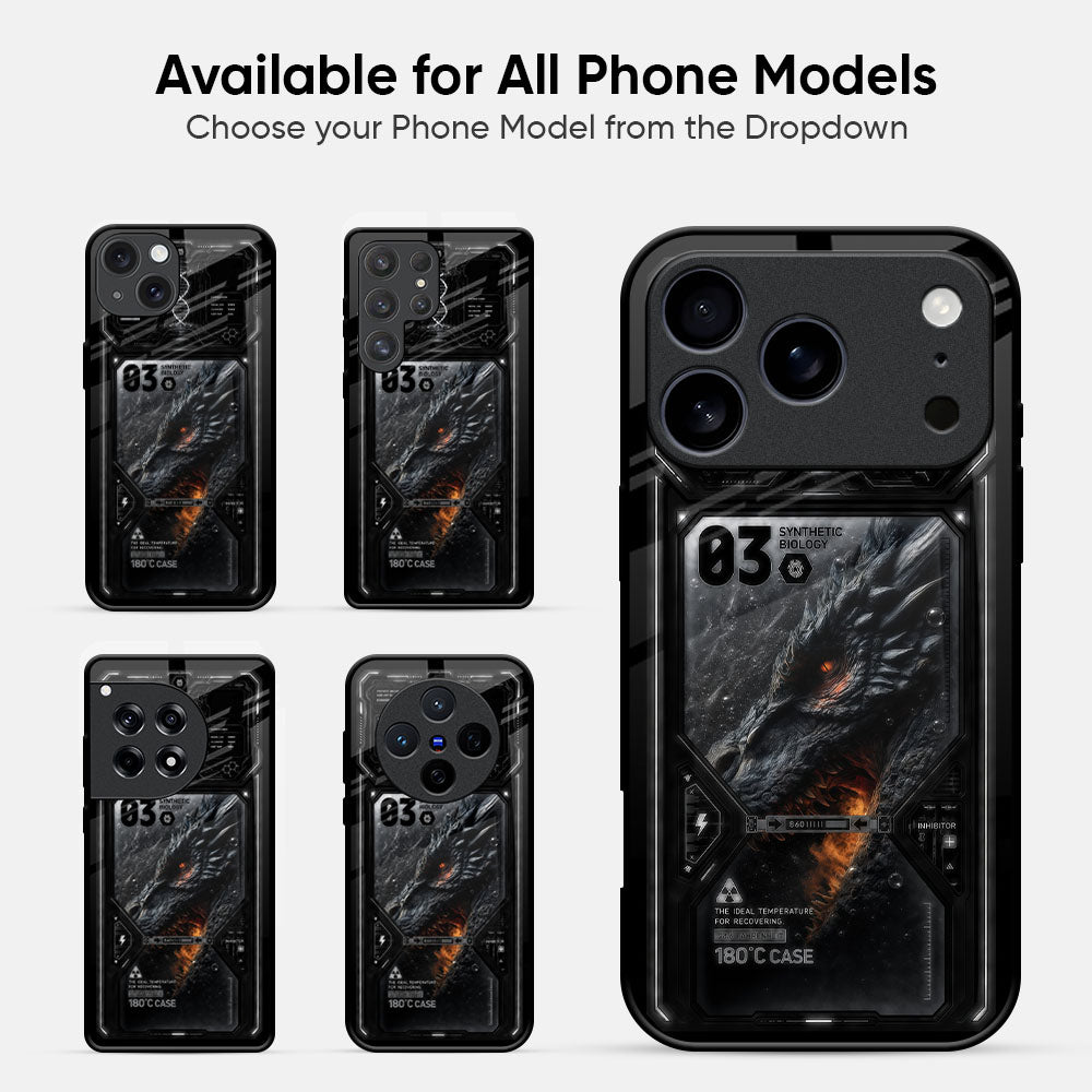 Dragon Fury Glass Case - Glass Back Cover for Phone (View 2)
