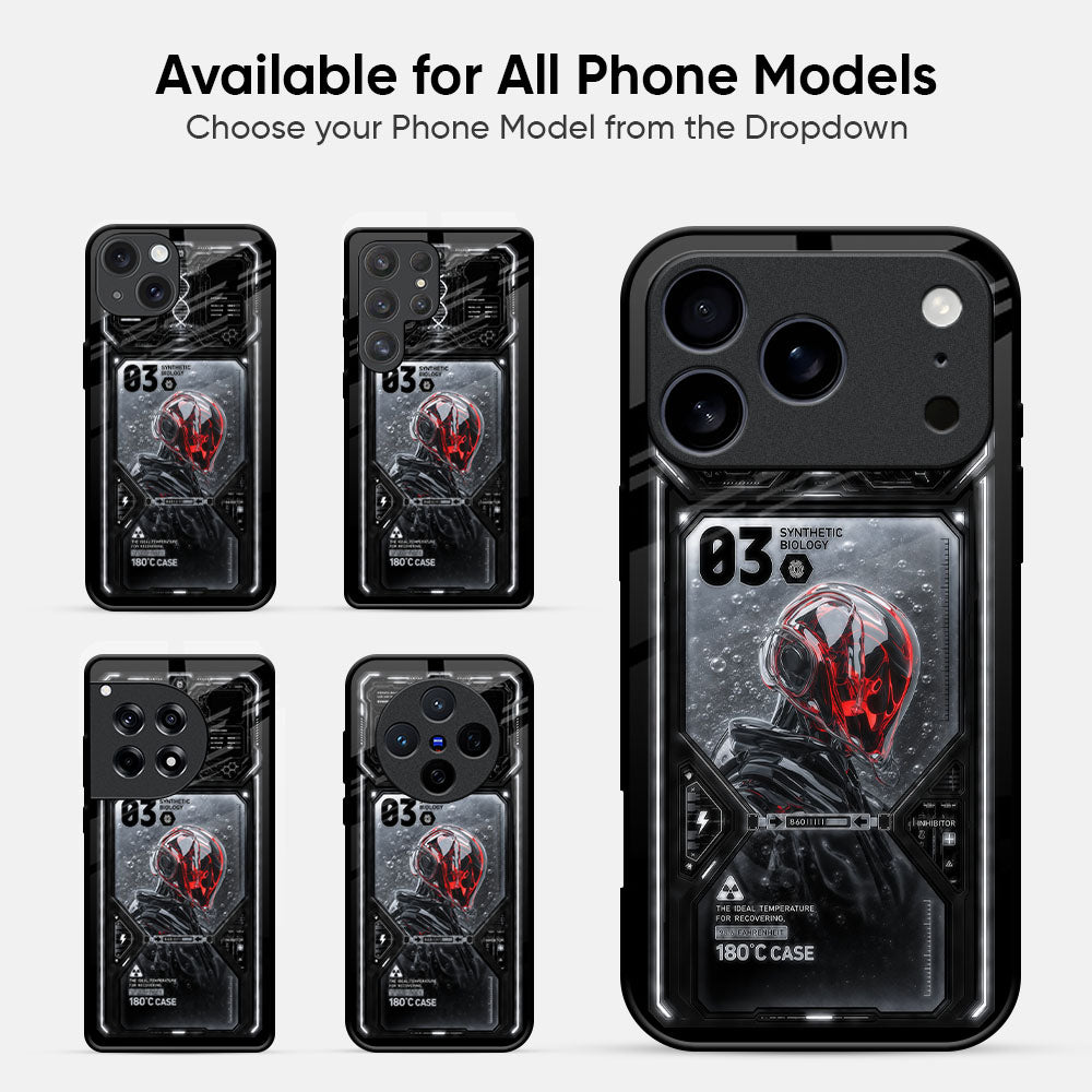 Cyborg Knight Glass Case - Glass Back Cover for Phone (View 2)