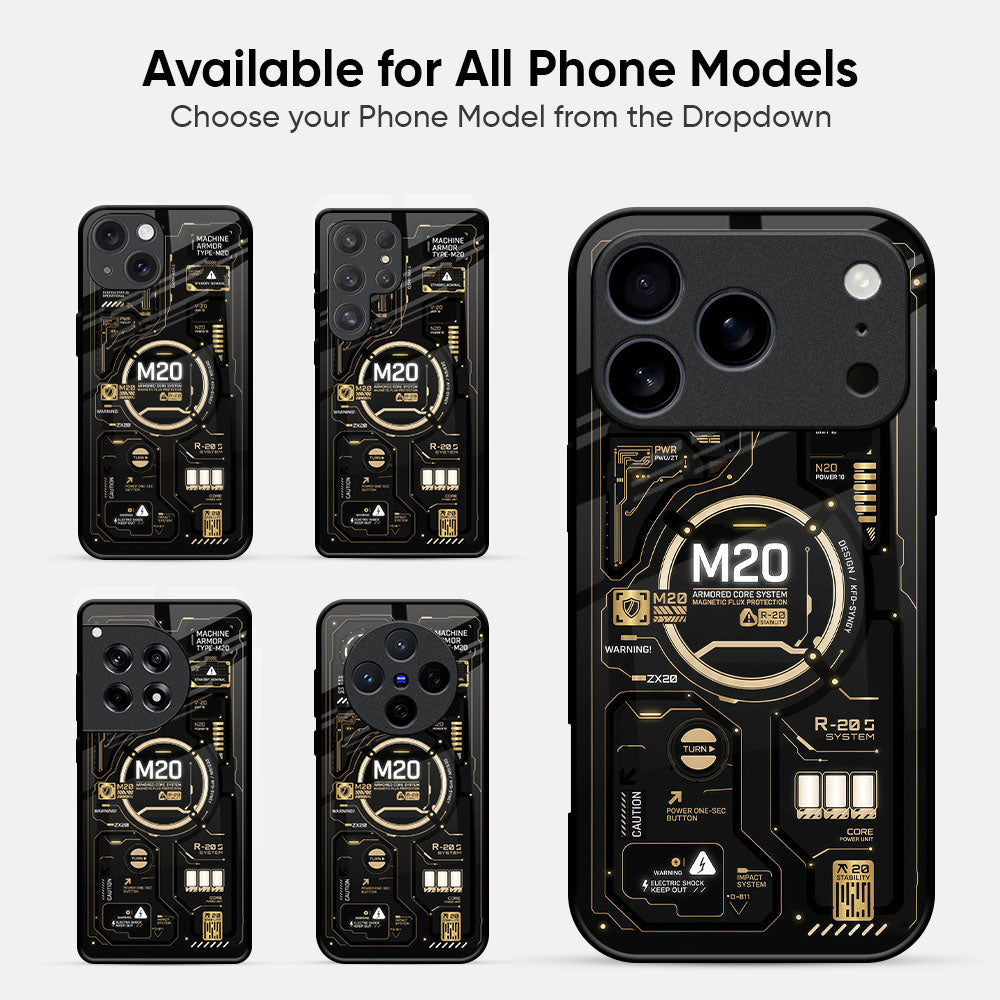 Amber Flux Glass Case - Glass Back Cover for Phone (View 2)