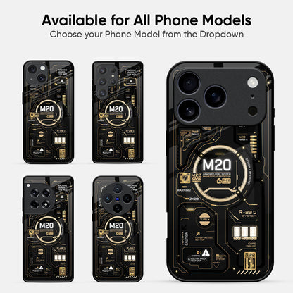Amber Flux Glass Case - Glass Back Cover for Phone (View 2)