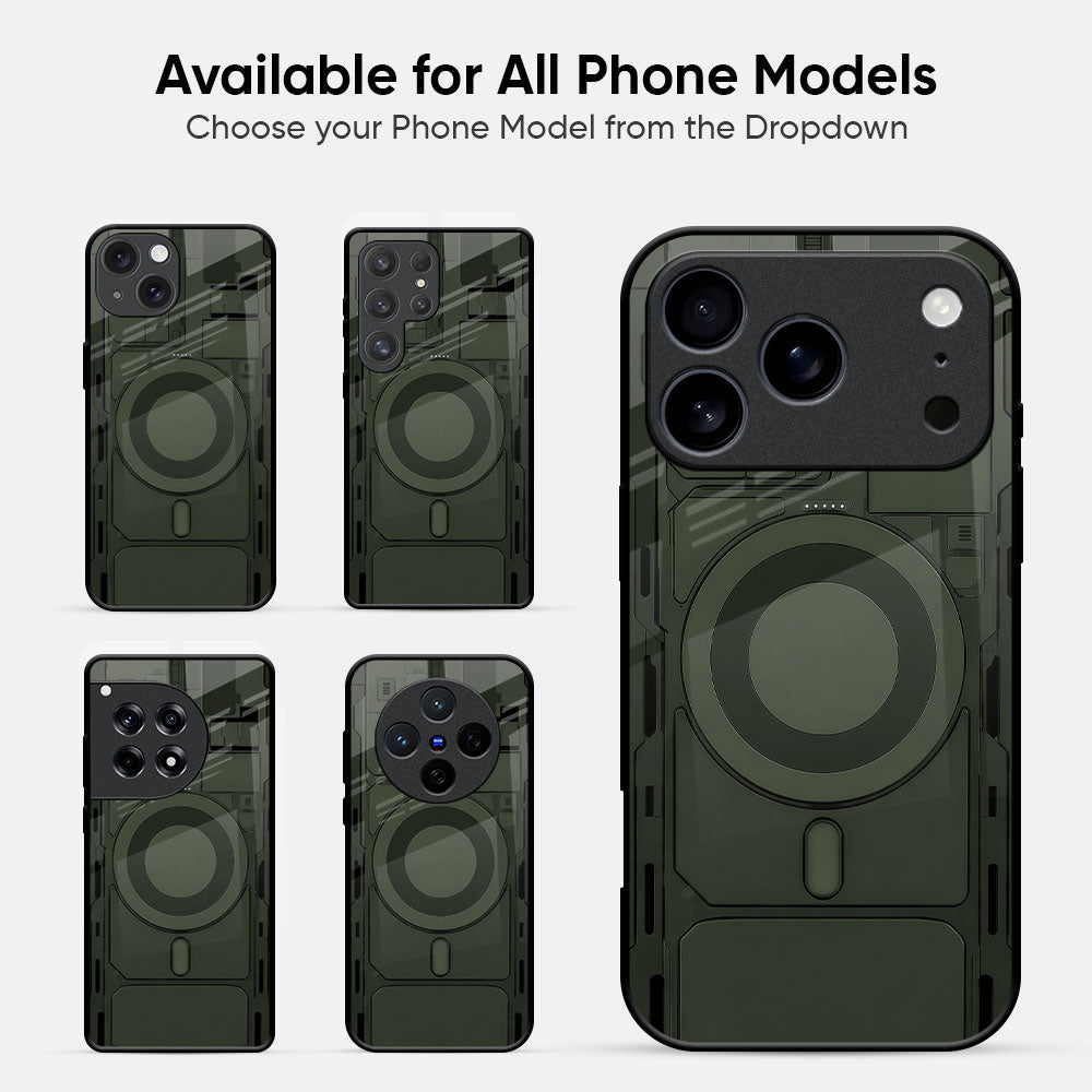 Hunter Mech Glass Case - Glass Back Cover for Phone (View 2)