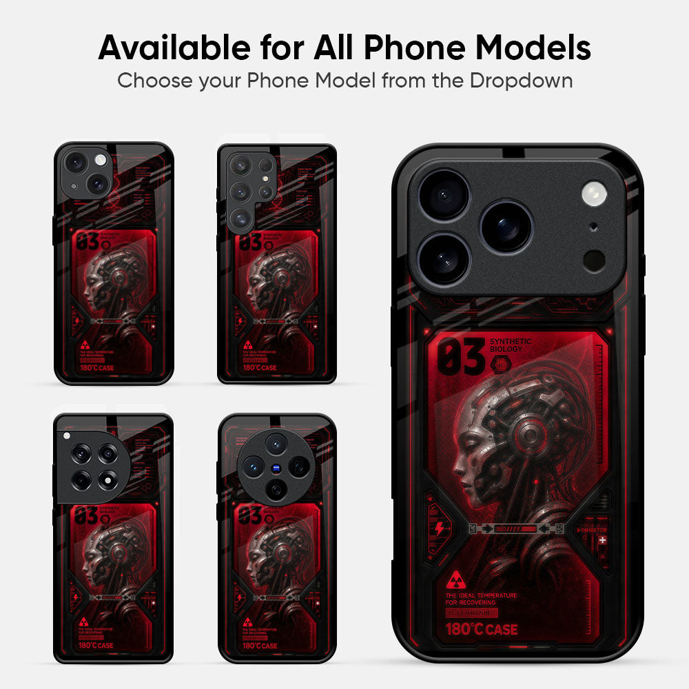 Cyborg Synth Glass Case - Glass Back Cover for Phone (View 2)