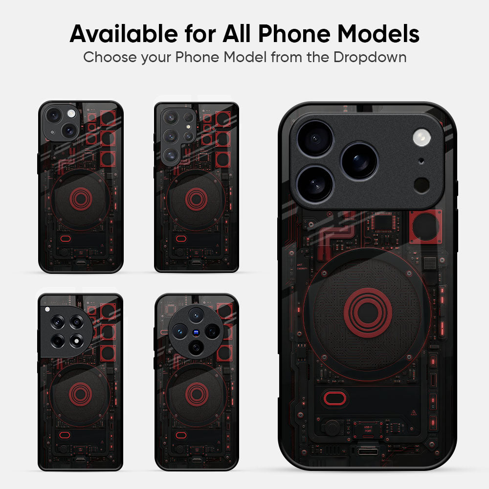 Dark Nitro Glass Case - Glass Back Cover for Phone (View 2)